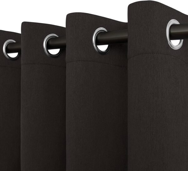 81wTYTEZFHL._AC_SL1500.jpg Linen Textured 100% Blackout Curtain 100x96 Inch Extra Wide Patio Sliding Door Curtain Solid Thermal Insulated Room Curtain for Bedroom, Living Room (1 Panel, White)