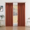 Pure White Pinch Pleat Curtain 52" W x 63" L Solid Thermal Insulated 50% Blackout Patio Door Curtain Panel Drape for Traverse Rod and Track with Tieback, (One Panel)