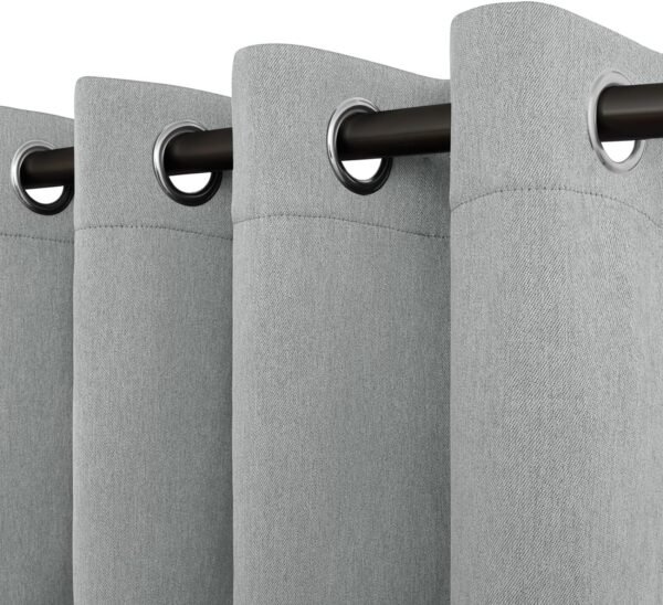 912JUz1JBIL._AC_SL1500.jpg Linen Textured 100% Blackout Curtain 100x96 Inch Extra Wide Patio Sliding Door Curtain Solid Thermal Insulated Room Curtain for Bedroom, Living Room (1 Panel, White)