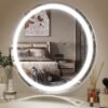 913tiysSkkL._AC_SL1500.jpg Vanity Mirror with Lights, 17x13 inch LED Lighted Makeup Mirror, Large Makeup Mirror with Lights, Touch Sensor with 3-Color Lighting, Dimmable for Vanity Desk Tabletop, Bedroom