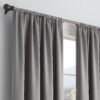 Modern Room Darkening Rod Pocket Window Curtain for Bedroom (1 Panel), 54 in x 54 in, Grey