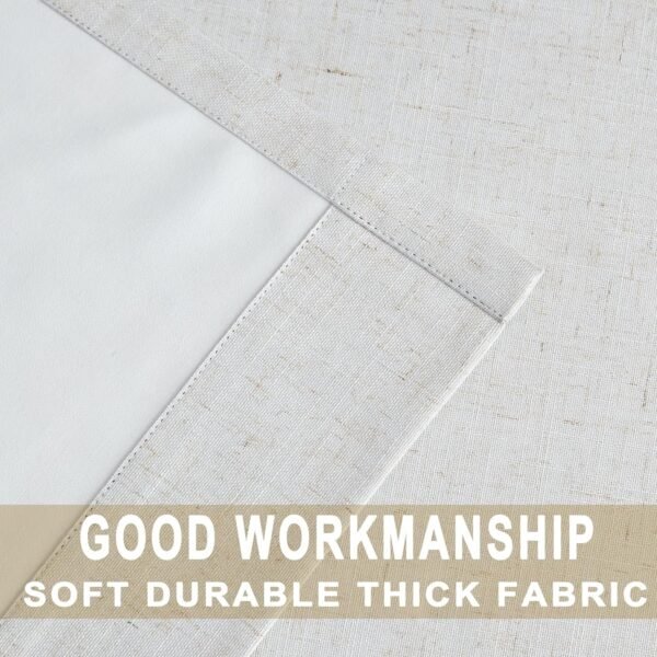 Linen Blended Pinch Pleated Drapes,Blackout and Thermal Insulated Noise Reducing Pleated Curtains for Bedroom Nursery,Backtab 108 Inches with 9 Hooks,40"x108", 1 Panel,Natural Beige