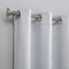 Energy Saving Blackout Grommet Curtain Panel, 40" x 84", Dove White 2 Count (Pack of 1)
