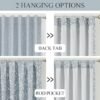 Chambray Blue Full Blackout Curtains 84 inch for Bedroom Living Room Darkening Soundproof Window Panels Thermal Insulated Rod Pocket Back Tab Grayish Blue Drapes 2 Panels 50" Wx84 L