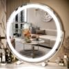 91zXHRJ0KaL._AC_SL1500.jpg Vanity Mirror with Lights, 17x13 inch LED Lighted Makeup Mirror, Large Makeup Mirror with Lights, Touch Sensor with 3-Color Lighting, Dimmable for Vanity Desk Tabletop, Bedroom