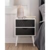 A small bedside table with two drawers, white bedside table, suitable for bedrooms and living rooms