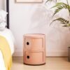 Bedroom  Round Mobile Nightstands Nordic Storage Cabinet Mini Bedside Table Storage Rack Night Table Furniture Home Accessories