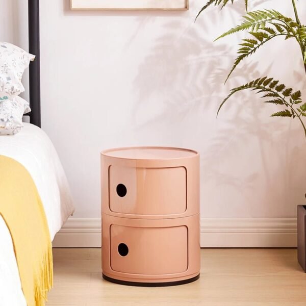 Bedroom  Round Mobile Nightstands Nordic Storage Cabinet Mini Bedside Table Storage Rack Night Table Furniture Home Accessories