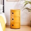 Bedroom  Round Mobile Nightstands Nordic Storage Cabinet Mini Bedside Table Storage Rack Night Table Furniture Home Accessories