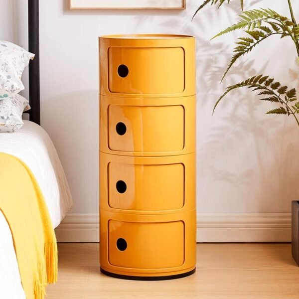 Bedroom  Round Mobile Nightstands Nordic Storage Cabinet Mini Bedside Table Storage Rack Night Table Furniture Home Accessories