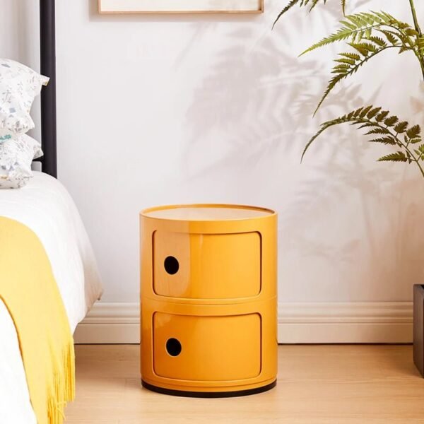 Bedroom  Round Mobile Nightstands Nordic Storage Cabinet Mini Bedside Table Storage Rack Night Table Furniture Home Accessories