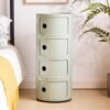 Bedroom  Round Mobile Nightstands Nordic Storage Cabinet Mini Bedside Table Storage Rack Night Table Furniture Home Accessories