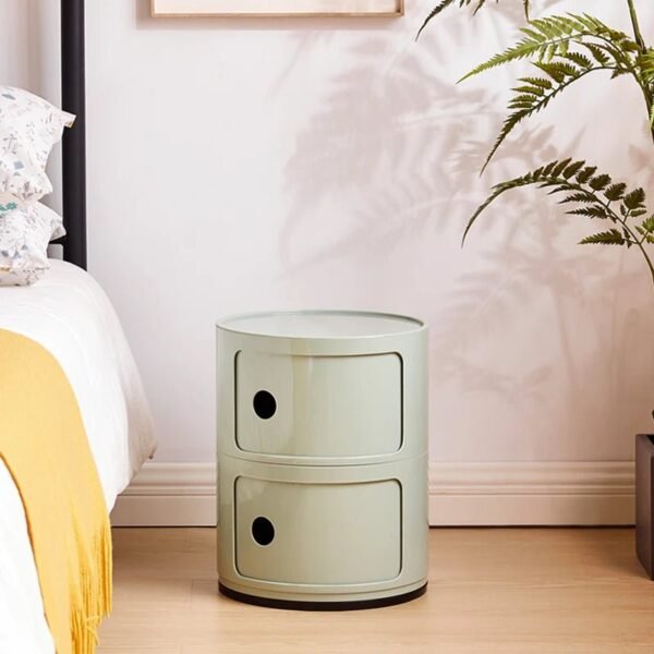 Bedroom  Round Mobile Nightstands Nordic Storage Cabinet Mini Bedside Table Storage Rack Night Table Furniture Home Accessories