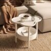 Four Leaf Clover Modern Minimalist Bedroom Sofa Edge Cabinet Bedside Table Cream Style Table Storage Table Small Coffee Table