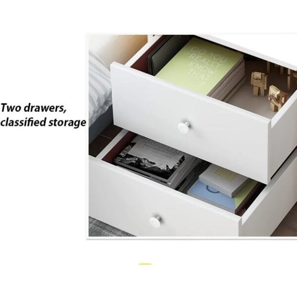 Nightstand with Drawers,White nightstand,End Table,Bedside Table,Bedside Cupboard,Bedside Cabinets,Small Spaces Side End