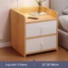Simple Modern Nordic Bedside Table Drawer with Lock Storage Nightstand Sideboard Multi-Layer Storage Cabinet Bedroom Furniture