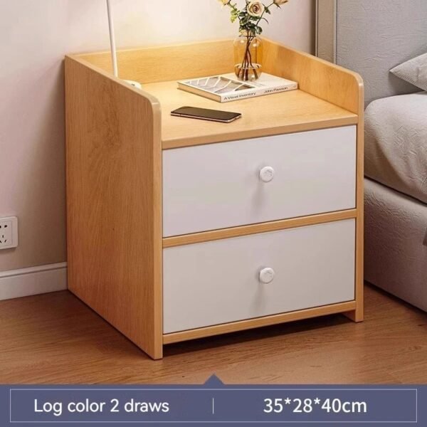 Simple Modern Nordic Bedside Table Drawer with Lock Storage Nightstand Sideboard Multi-Layer Storage Cabinet Bedroom Furniture
