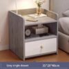 Simple Modern Nordic Bedside Table Drawer with Lock Storage Nightstand Sideboard Multi-Layer Storage Cabinet Bedroom Furniture