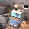 White-Nightstand-with-Wireless-Charging-Station-and-LED-Lights-Modern-Bedside-Table-with-Jewelry-Storage-Drawers.jpg White Nightstand with Wireless Charging Station and LED Lights, Modern Bedside Table with Jewelry Storage Drawers,Side End Table